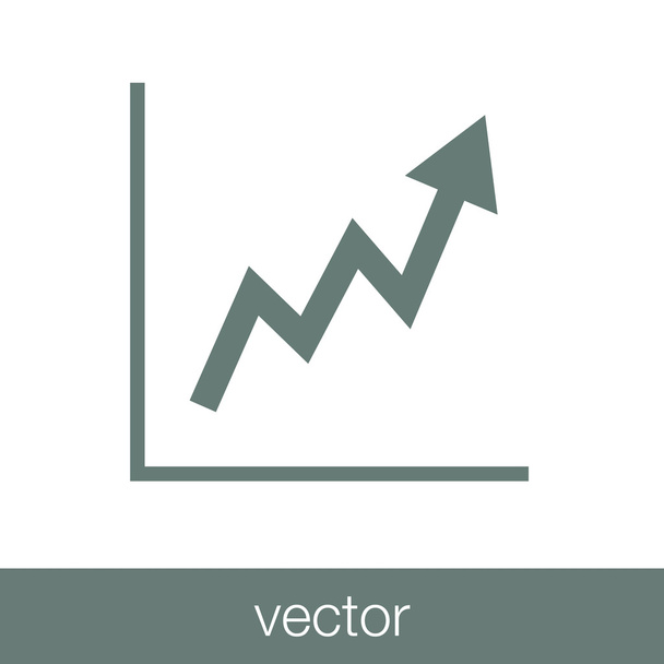 growing graph icon. Infographic. Chart icon. Growing graph simbo - Vector, Image