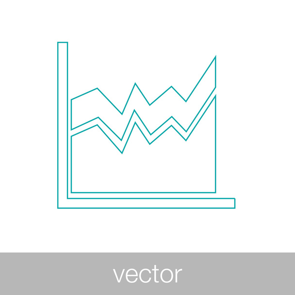 histogram icon - business finance analysis using histogram - Vektör, Görsel