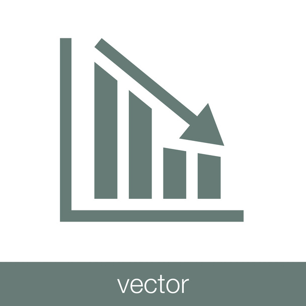 icône de graphique en déclin icône de graphique en déclin
 - Vecteur, image
