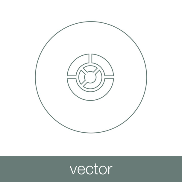 Круговая диаграмма веб-значок - круговая диаграмма веб-значок
 - Вектор,изображение