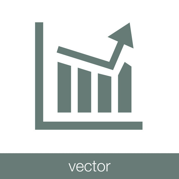 growing graph icon. Infographic. Chart icon. Growing graph simbo - Vector, Image