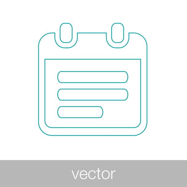 Kladblok-pictogram - Vector, afbeelding
