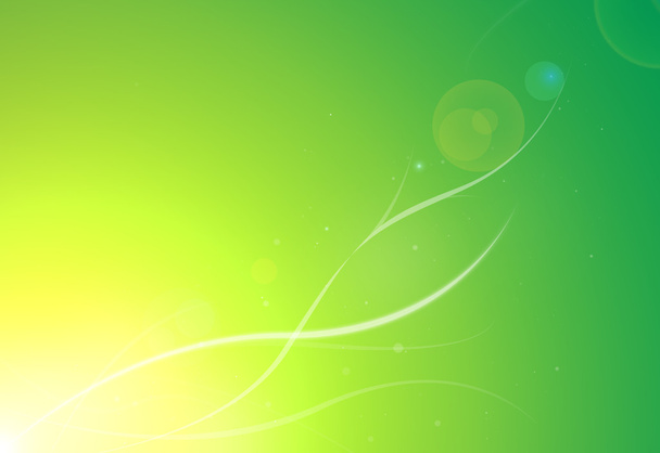 Groene en gele Golf en lijn glitter sparkle intreepupil stralen lights bokeh - Foto, afbeelding