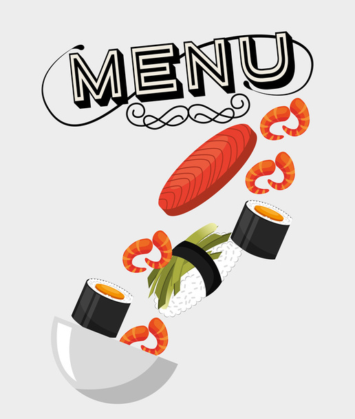 japanese food menu - Vector, Image