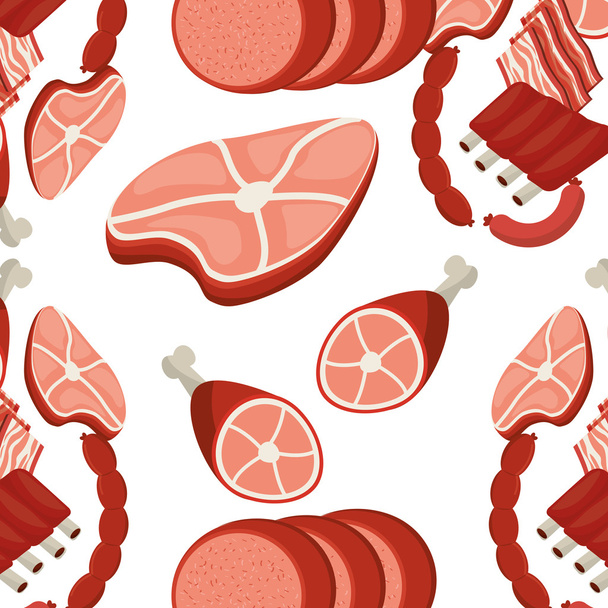 vlees menu - Vector, afbeelding