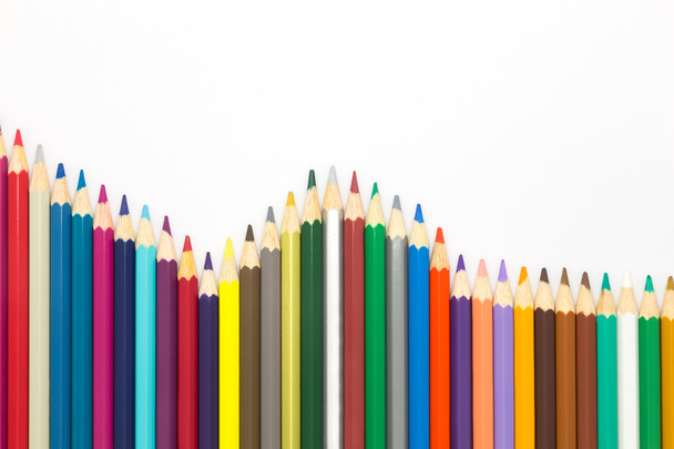 Ομάδα των πολλαπλών χρώμα ξύλινα μολύβια - Φωτογραφία, εικόνα