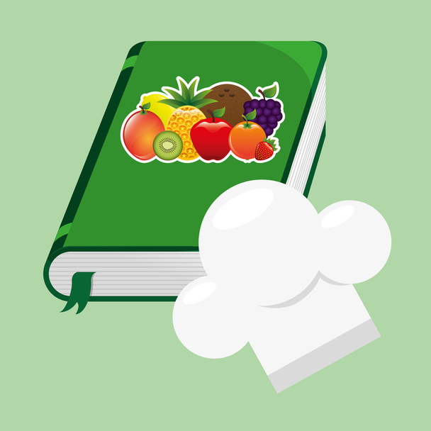 książkę kucharską owoców - Wektor, obraz
