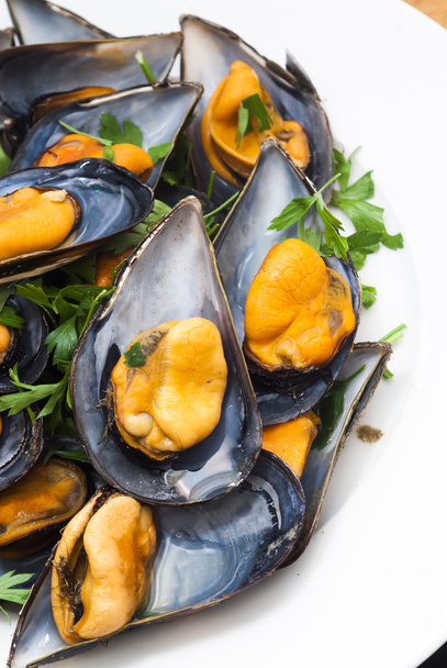 Mussels with parsley - Photo, Image