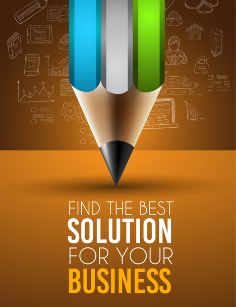 Best Business Solution Infographic Layout Template - Wektor, obraz
