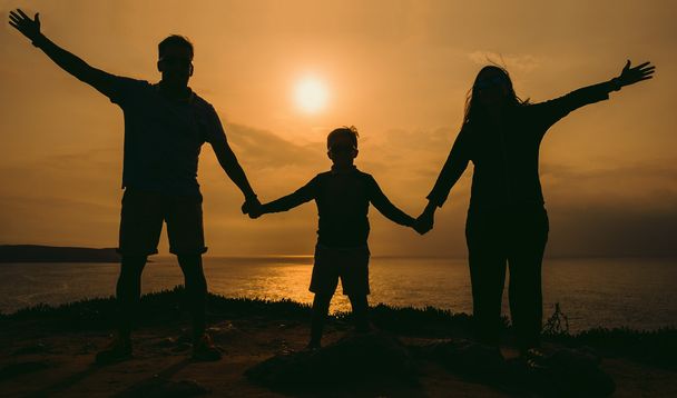 Family silhouette - Photo, Image