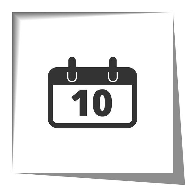 Calendar icon with cut out shadow effect - Vector, Image