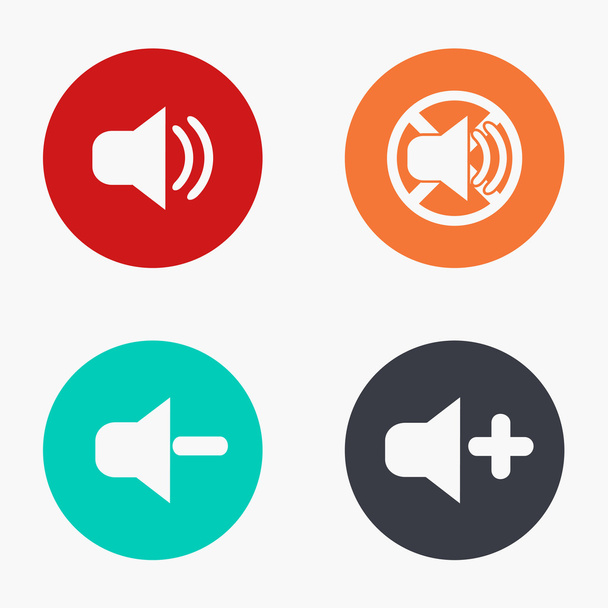 Vector modern sound colorful icons set - Vetor, Imagem