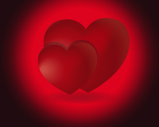 Glühende Herzen - Vektor, Bild