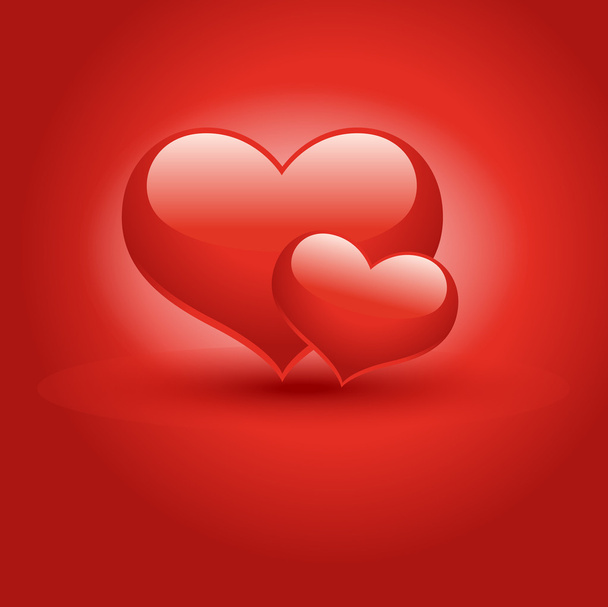 Two Glossy Hearts - Vecteur, image