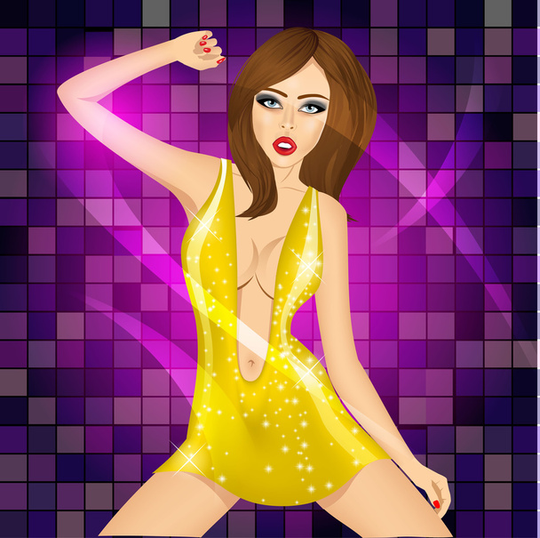 dance queen dancing on disco party - Vektor, obrázek