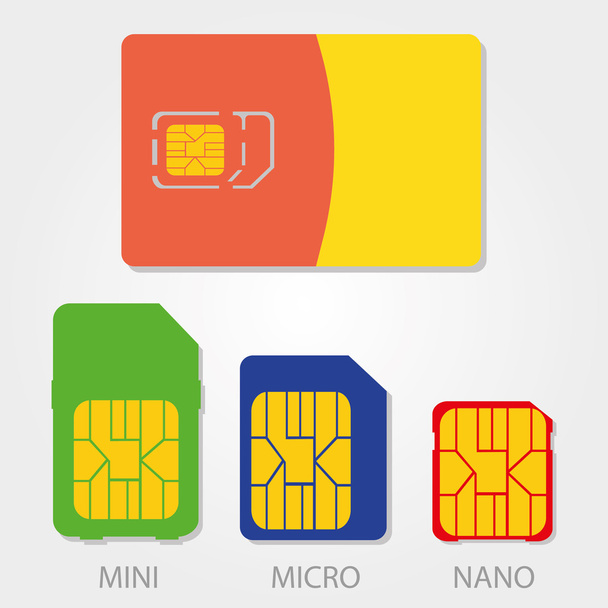 Icono simple: tarjeta SIM
 - Vector, imagen