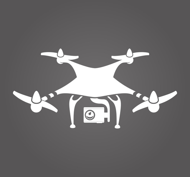 Ícone simples: quadrocopter
 - Vetor, Imagem