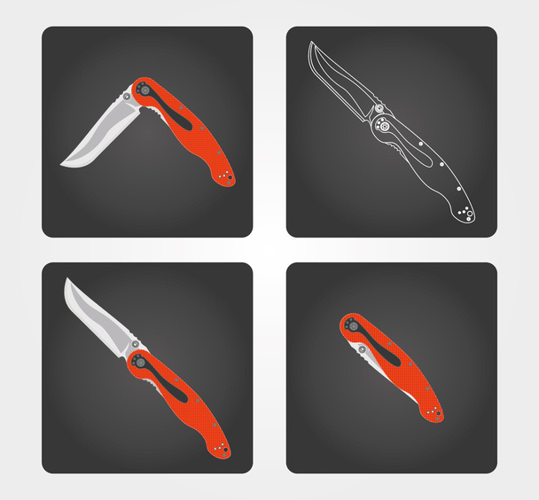 Simple Icon: pocket knife - Vektor, Bild
