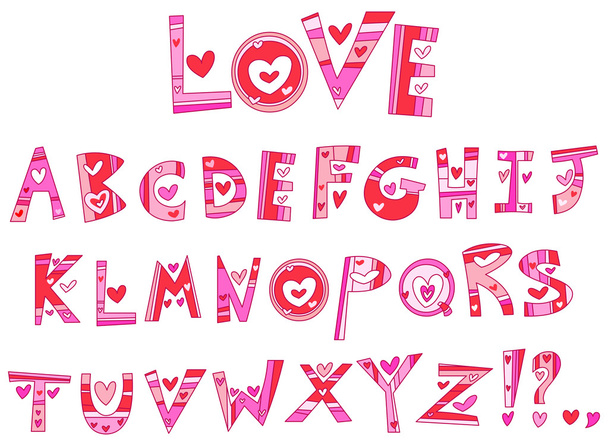aşk alfabesi - Vektör, Görsel