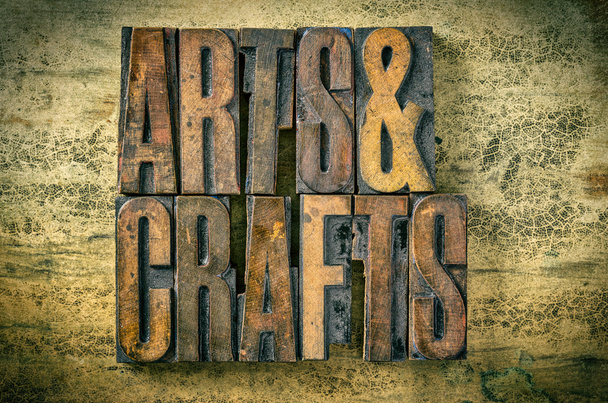 Antique letterpress wood type printing blocks - Arts and Crafts - Photo, Image