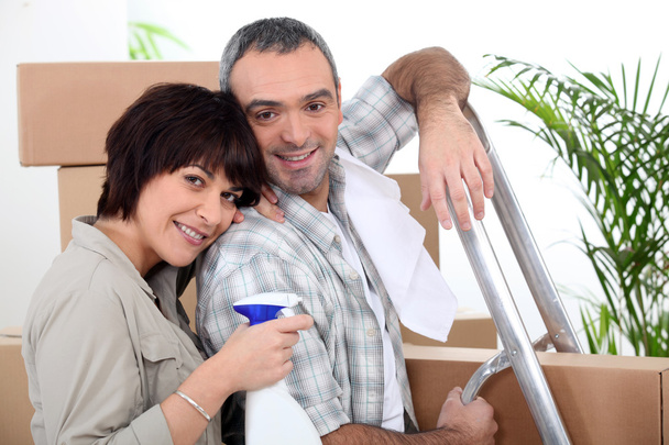 Couple moving into new home - Photo, image
