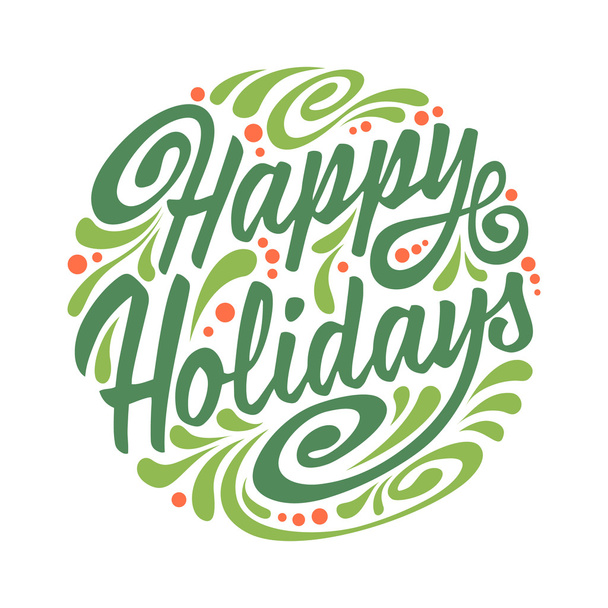Soyut doodle Yılbaşı topu ile tatil tebrik kartı. İyi Bayramlar - Vektör, Görsel