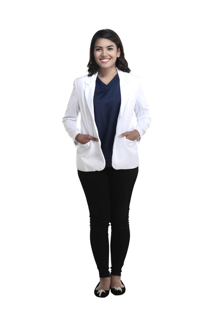 Asian female doctor standing fullbody - Foto, afbeelding