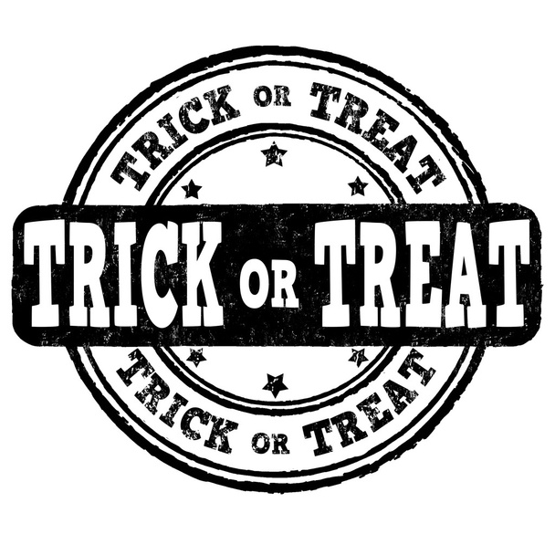 Trick or treat stamp - Vector, Image