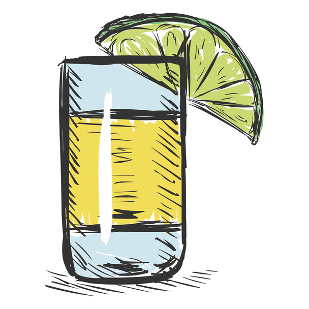 Kupica Tequila, Lime - Vektor, kép