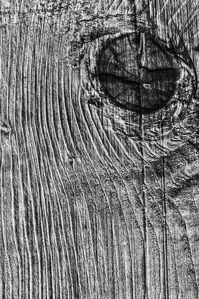 Vecchio nodo legno intemperie sbiancato e macchiato grigio scuro Grunge Texture
 - Foto, immagini