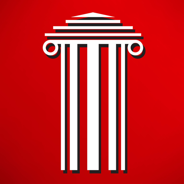 Icon of Antique Column - Vector, Image