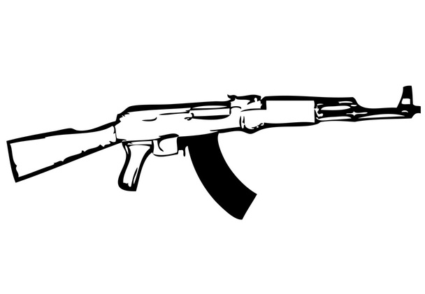 vojenská puška - Vektor, obrázek