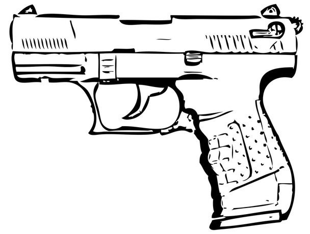 pistola de mano - Vector, imagen