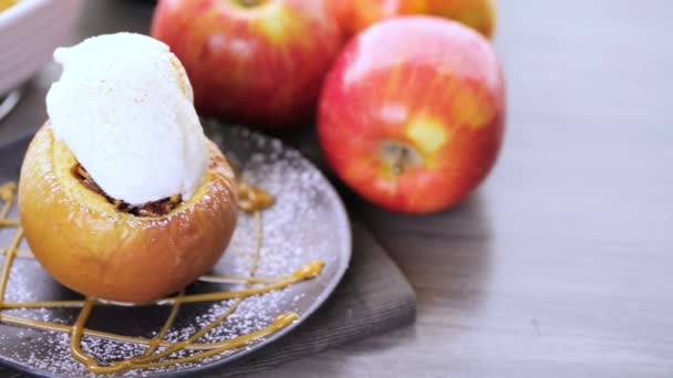 Organic baked apples - Footage, Video