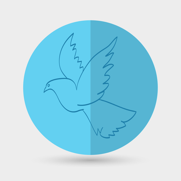 dove of peace, bird icon - Vector, Image