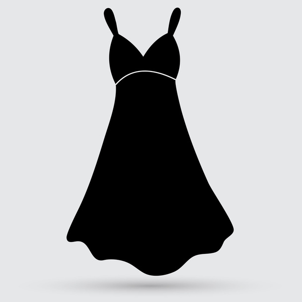 Vrouw jurk pictogram - Vector, afbeelding