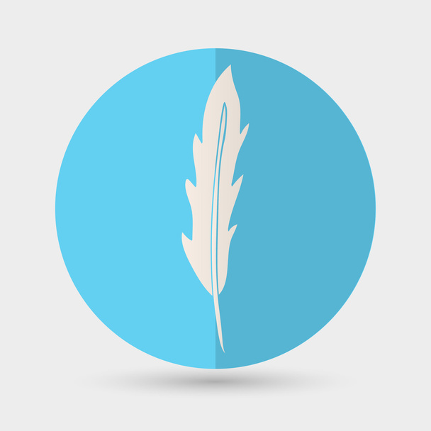 feather, writing, pen icon - Vector, Image