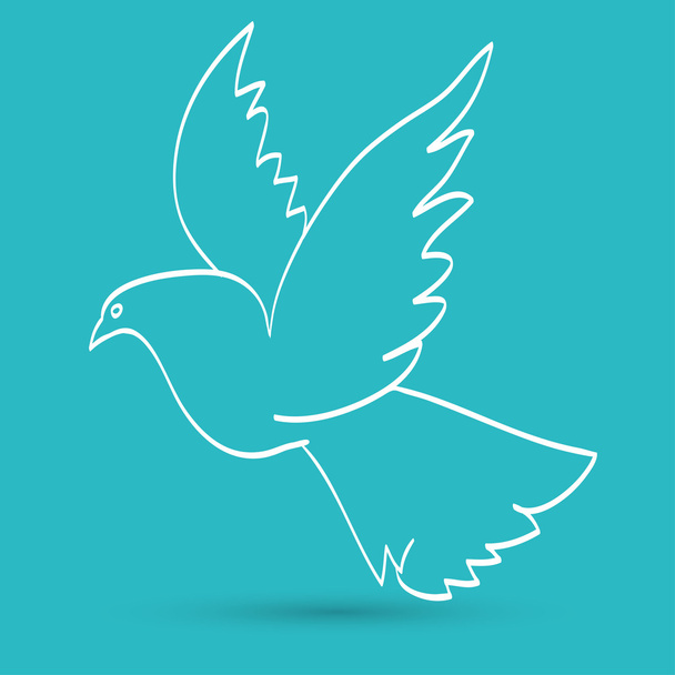 dove of peace, bird icon - Vector, Imagen
