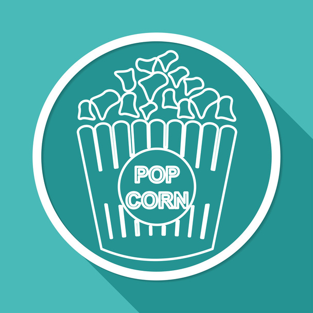 popcorn, snack icon - Vector, afbeelding