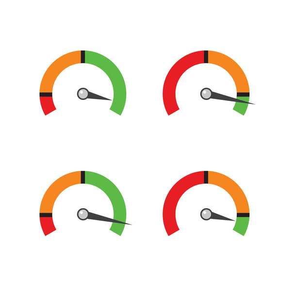 Set indicator showing a progress of performance level - Vector, Image