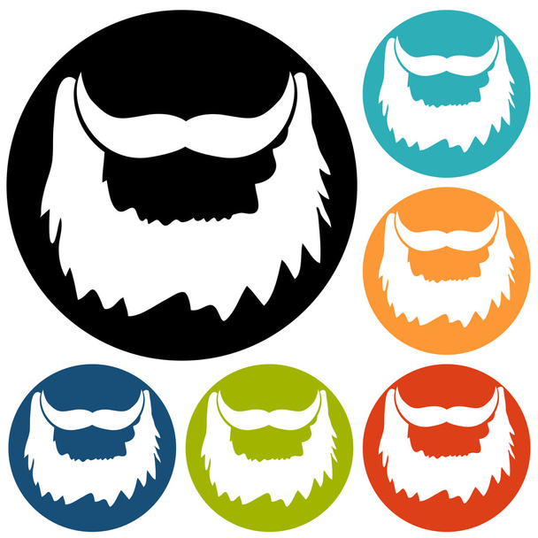 Beard, barber, hairdresser icons - Vector, Image