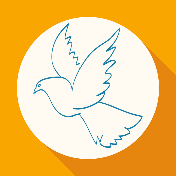 dove of peace, bird icon - Wektor, obraz