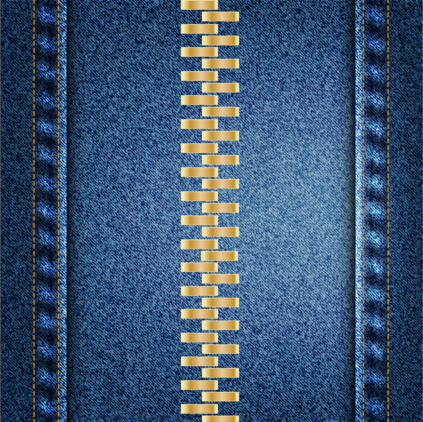 衣料用ジッパー付きベクトル ブルー ジーンズはテクスチャの図です。Eps 10 - ベクター画像