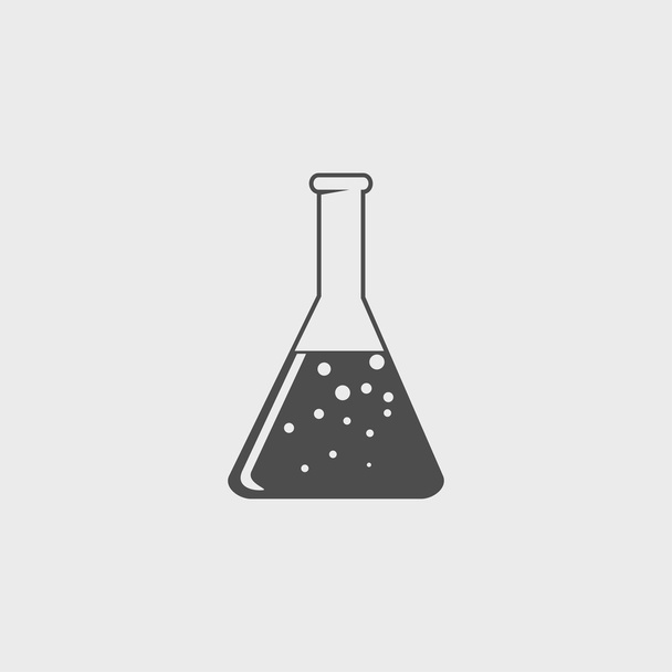 Icona in vetro di laboratorio, illustrazione vettoriale. Stile di design piatto
 - Vettoriali, immagini