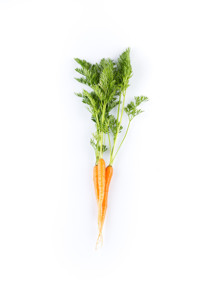fresh carrots isolated on white background - Foto, Imagem