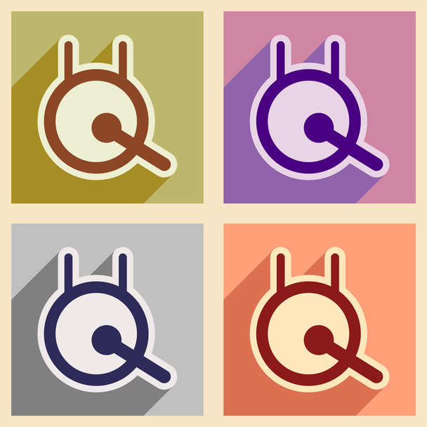 Stylish Collection icons of a Chinese gong - Vector, Image