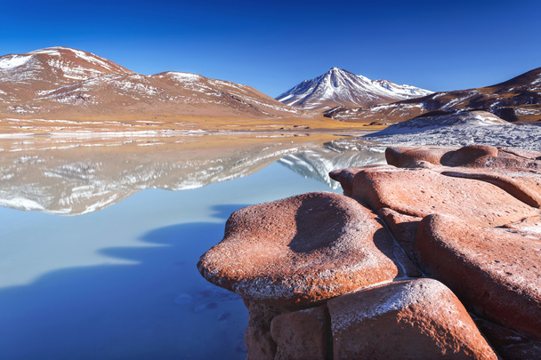 Piedras rojas, Atacama Çölü, Şili - Fotoğraf, Görsel