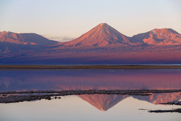 Tebenqueche lagoon, Licancabur volcano, Atacama desert, Chile - Photo, Image