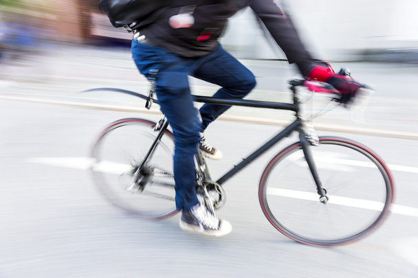 cyclist at high speed on racing bike - Zdjęcie, obraz