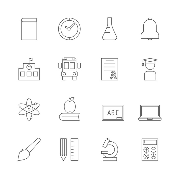 education icons set - Vecteur, image